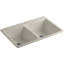 Deerfield 33" L x 22" W Double Basin Drop-In Kitchen Sink with Accessories-19195773-13237461
