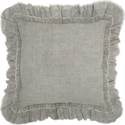 24" Pillow With Ruffled Edges
