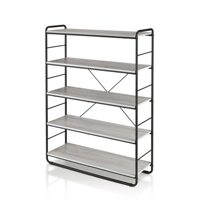 Remy 63''H Ladder-Style 5-Shelf Etagere Bookcase