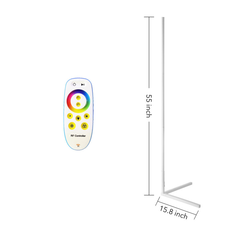 Mackinzi 55'' LED Column Floor Lamp, White