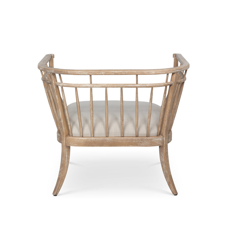 Hyannis Port Occasional Chair, Whitewash, Beige Polyester Blend