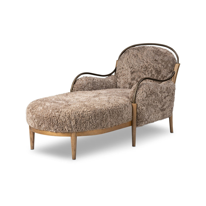 Demi Chaise, Taupe Shearling