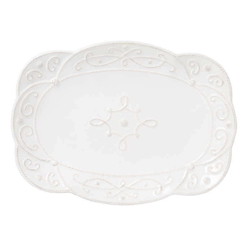 Jardins du Monde 15" Platter - Whitewash
