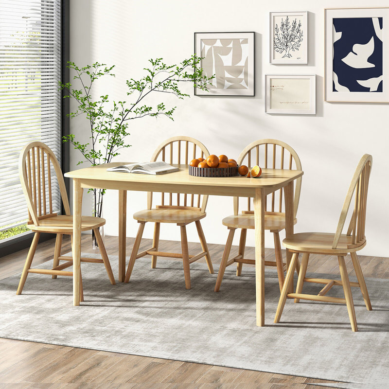 Kalishia 4 - Person Four Leg Base Dining Set