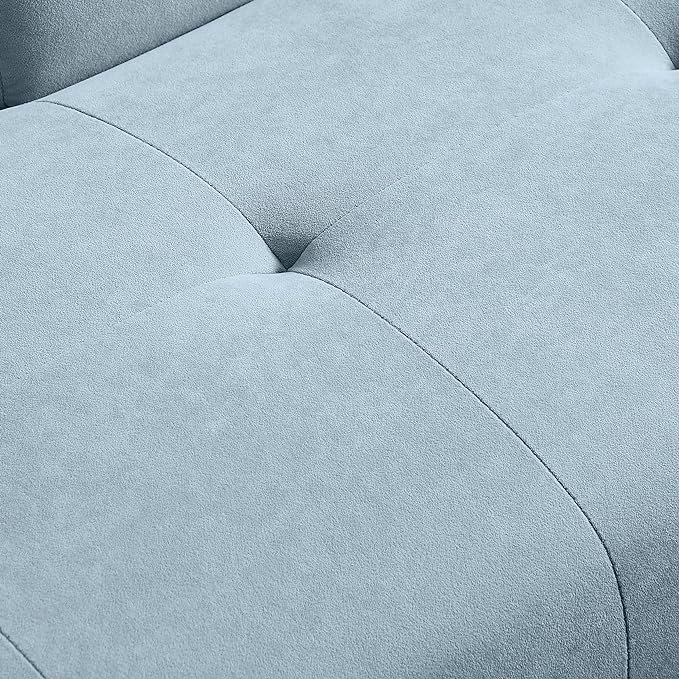 Futon rembourré Weissport 65, Bleu pâle