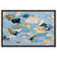«Aqua and Gold Shimmer II», reproduction d'art encadrée bleue et dorée par Art Remedy, cadre noir, 24 x 16-1825442940-1825442939