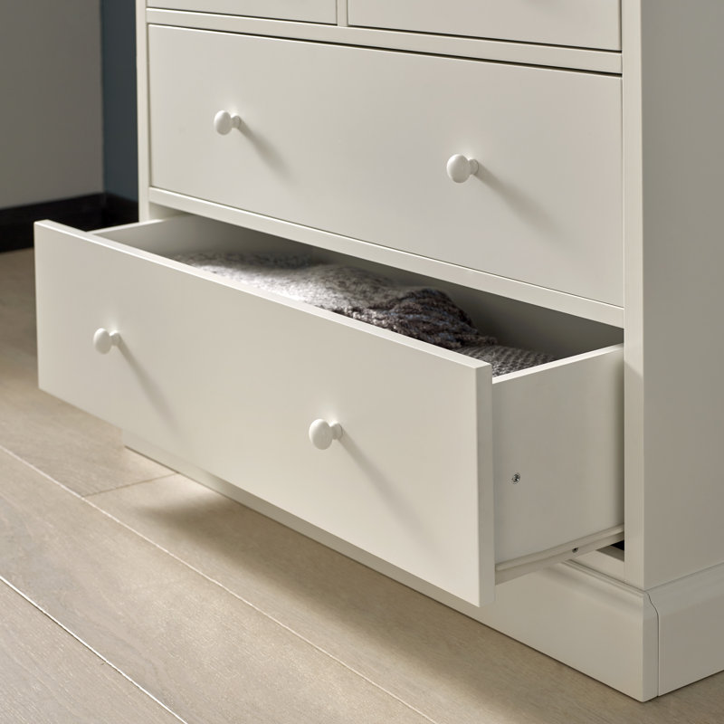 Carolina Solid Wood 98cm W 4 - Drawer Chest of Drawers, White