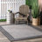 Mcelfresh Bordered Machine Woven / Power Loomed Gray Indoor/Outdoor Patio Rug-32784886