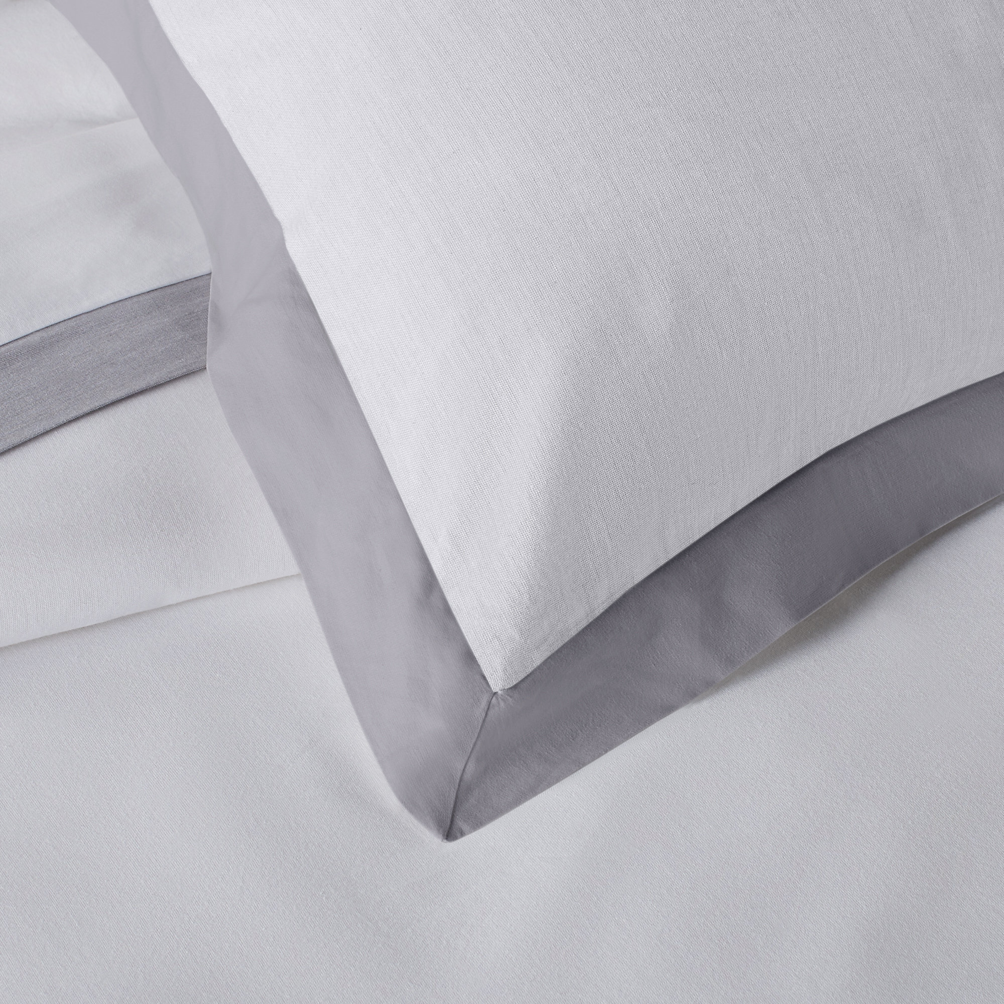 Farmborough Cotton Blend Sham, Dove, Euro
