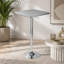 Table de bar contemporaine ajustable carrée argentée