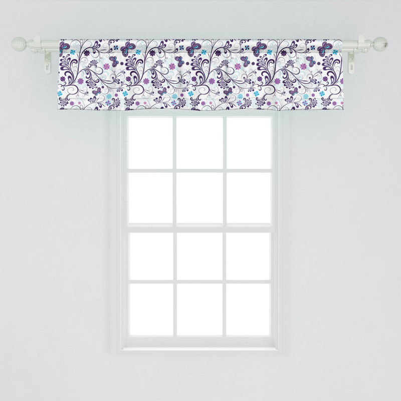 Cantonnière à motif floral Ambesonne, L 54 po x L 12 po