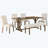 6-Piece Farmhouse Dining Table Set with 72" Wood Rectangular Table and Bench-1949076509-1949076706
