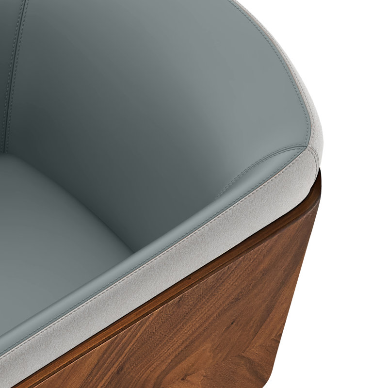 Chaise rembourrée Enrico, Gris acier
