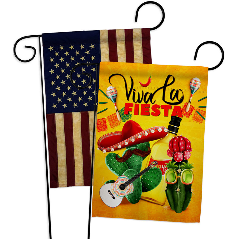 Drapeau de jardin 2 côtés en polyester 18,5 po x 13 po