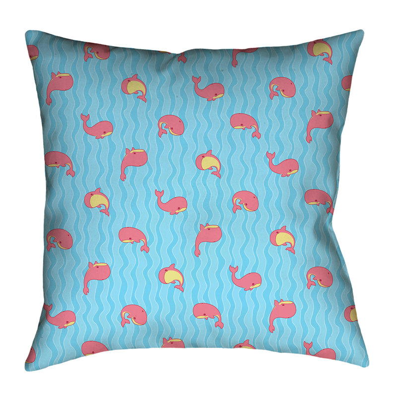 Coussin Katelyn Elizabeth, 16 po x 1 po, Rose / Bleu, Polyester
