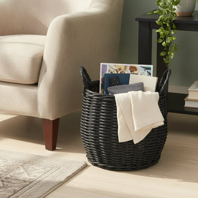 Panier à linge en résine tressée Bay Isle Home