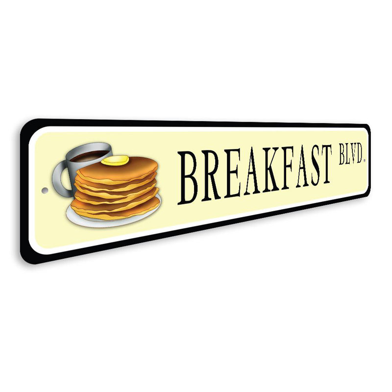 Plaque de petit-déjeuner en aluminium, H 6 po x l 24 po x P 0,06 po