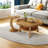 Creative round flowers solid wood coffee table