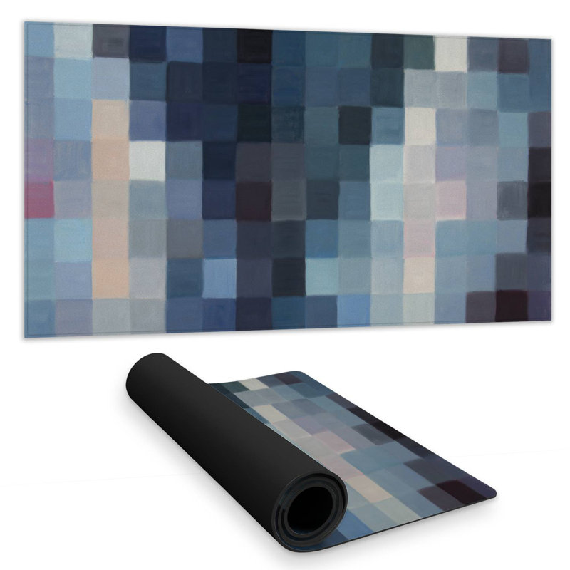 Pixelated mountainous landscape - 15.75"x31.50" Desk mat