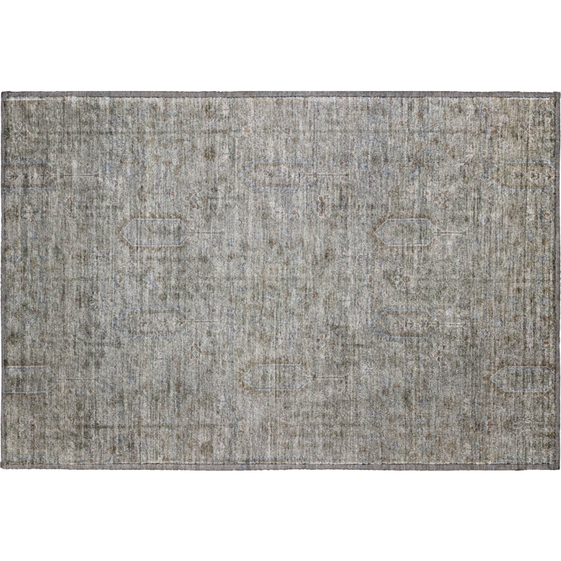 Premium Machine Washable Prisco Granite Rug, Rectangle 1'8" x 2'6"