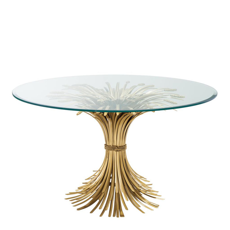 Bonheur Round Glass Dining Table