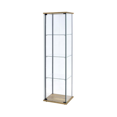 Vitrine transitionnelle l 17,15 po, brun