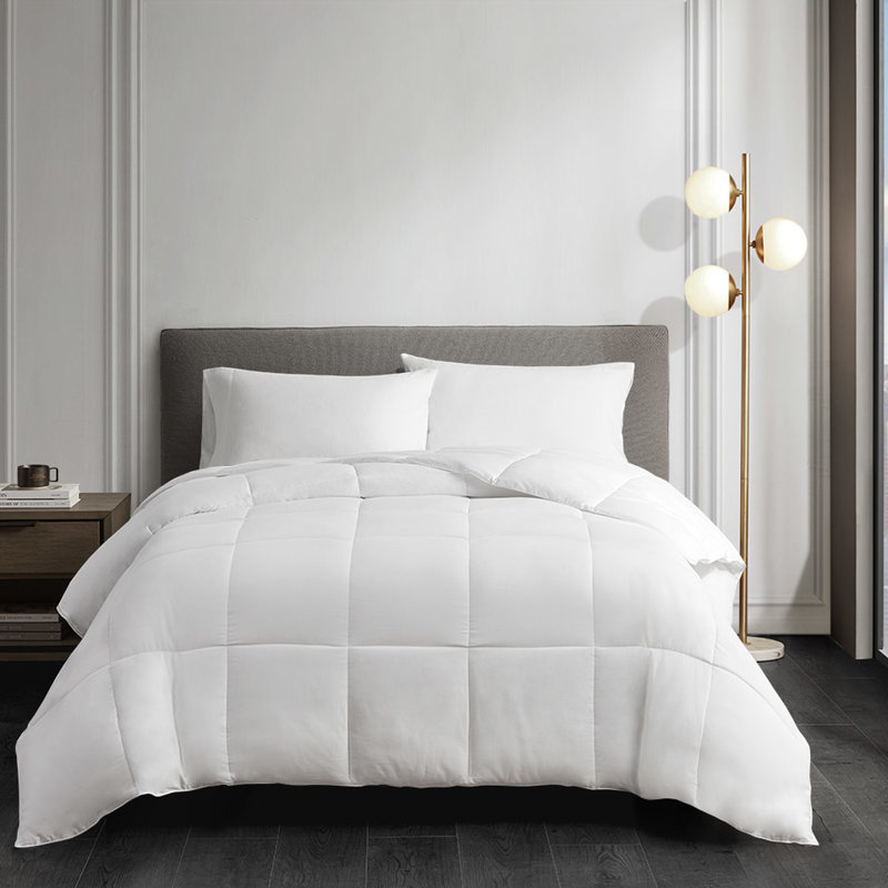 Housse de couette simple en duvet synthétique - housse de couette 100% coton, douce et respirante, facile d'entretien