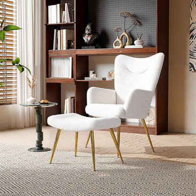 Upholstered Faux Sheepskin Armchair