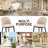 Wooden Dining Chairs Set of,Modern Fabric Upholstered Dining Room Chair, Large Dining Room Kitchen Chairs with High Back and Deep Seat-118036636-118036639