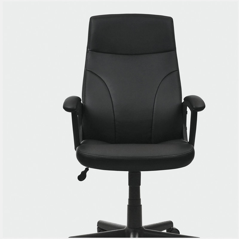 Chaise de bureau mobili à dossier moyen, noir