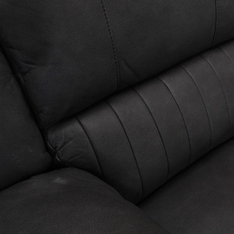 Boneless Black Reclining Sofa