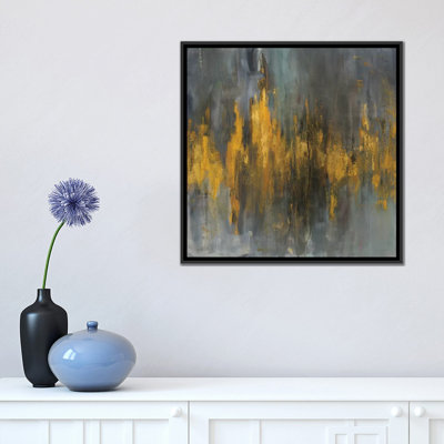 «Black & Gold Abstract», reproduction d'art sur toile
