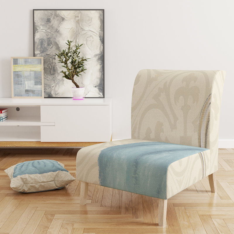 Fauteuil de chambre rembourré en velours Glam, Beige