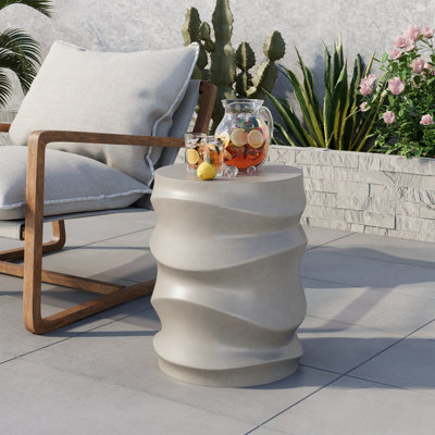 Concrete Outdoor Side Table by Wrought Studio