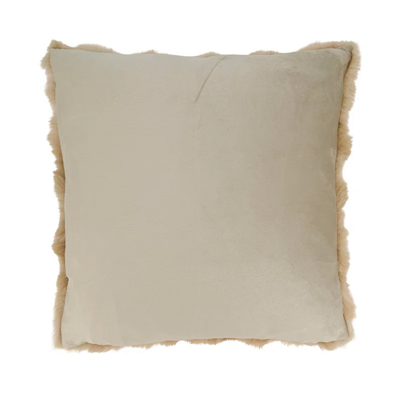 Cozy Bubble Faux Fur Pillow Cover, No Insert, Natural, Square 20"