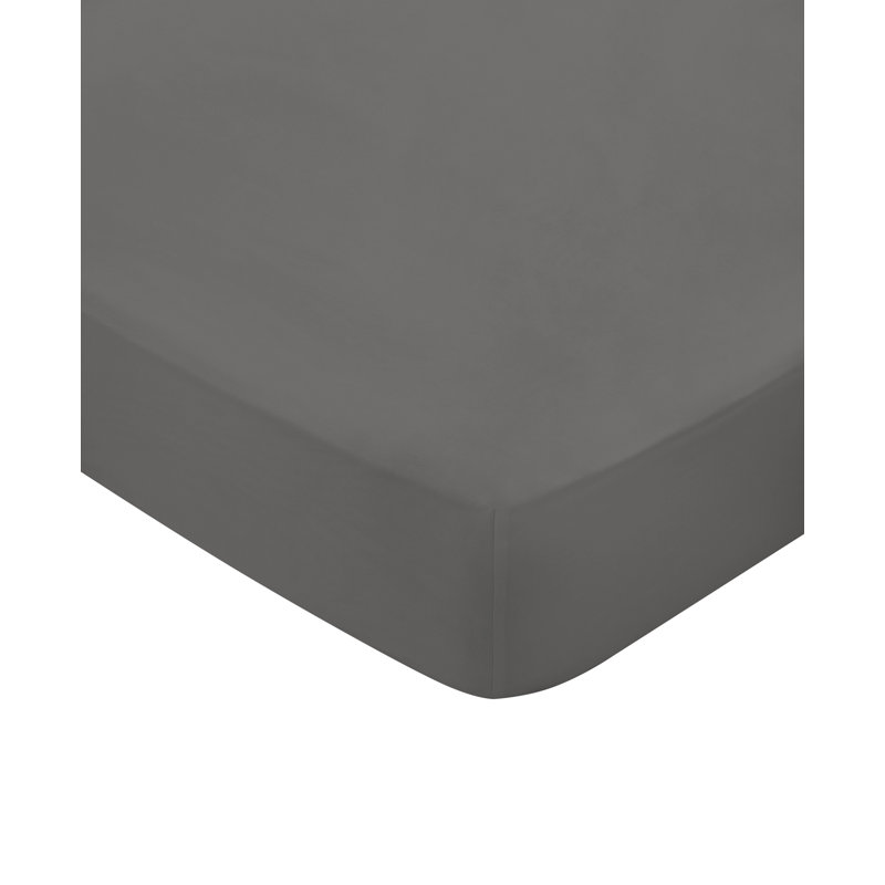 Bob Sateen Fitted Sheet, White, Single (3')
