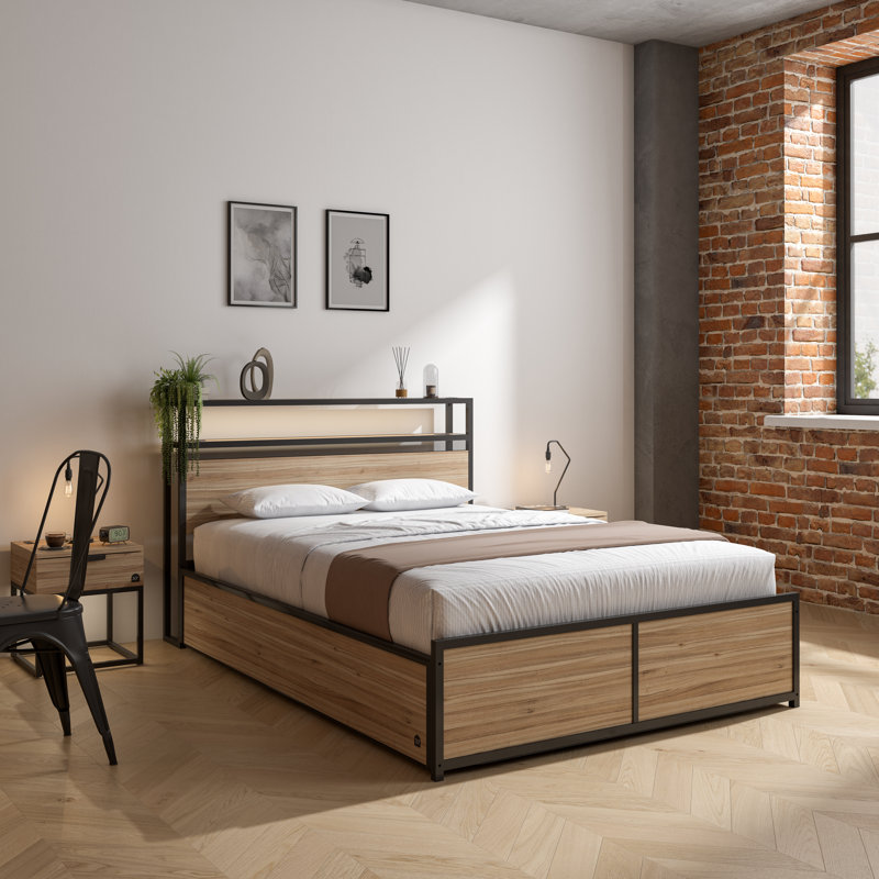 XR Living Denver Ottoman Bed With App Controlled LED Lighting, Double (4'6)