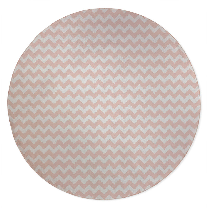 Chevy Tribal Non-Slip Outdoor Rug, Round 5'