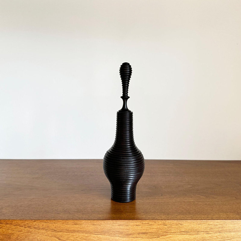 Ebony Wood Vessel - Ruo Range, 9"
