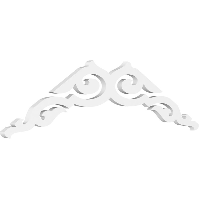 Rotherham Signature Urethane Gable Pediment, Primed Tan, 14" H x 48" W x 1" D, 7/12