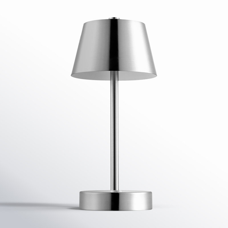 Staci Metal USB Table Lamp, Satin Nickel