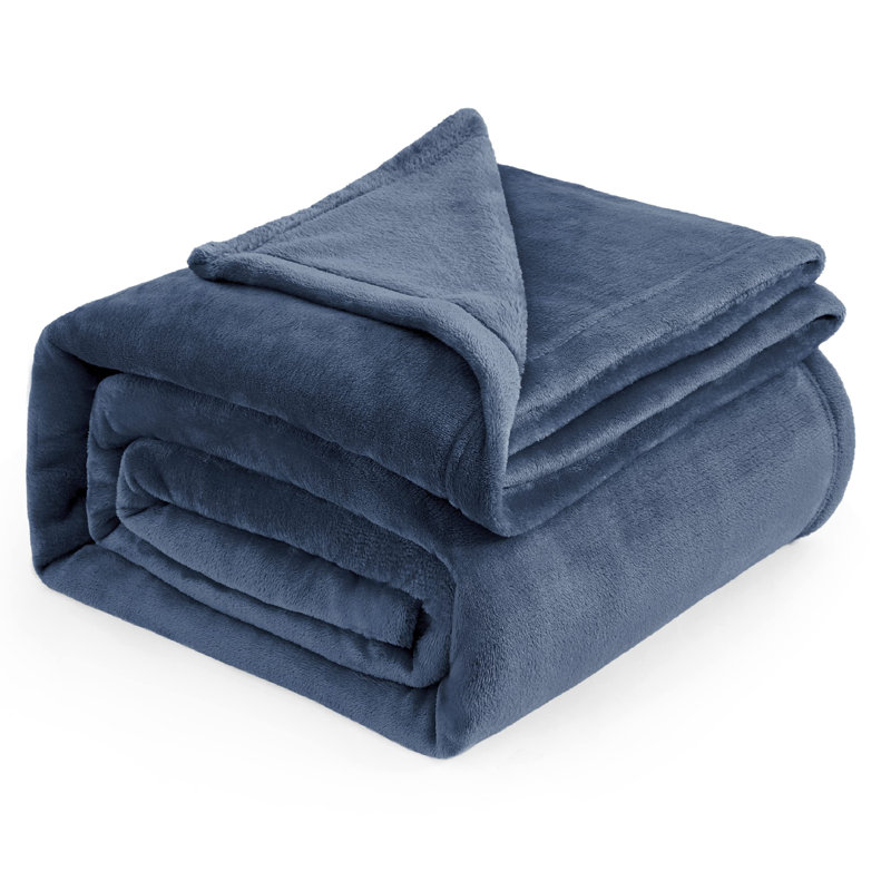 Couvertures douillettes et douillettes pour lit, canapé, canapé, voyage, camping, L 50 po x L 60 po, Bleu minéral