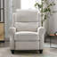 34.5" Classic Fabric Upholstered Push Back Recliner With Wooden Legs (Set Of 3 )-110985607