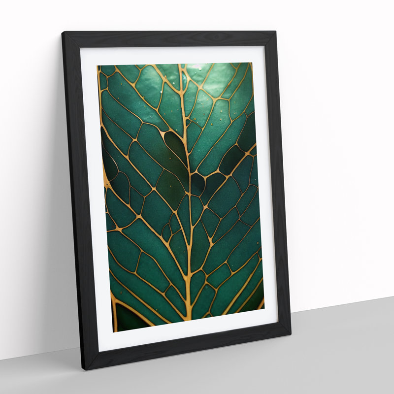 Awesome Leaf - Framed Print, Black Framed, 64cm H x 46cm W x 2cm D