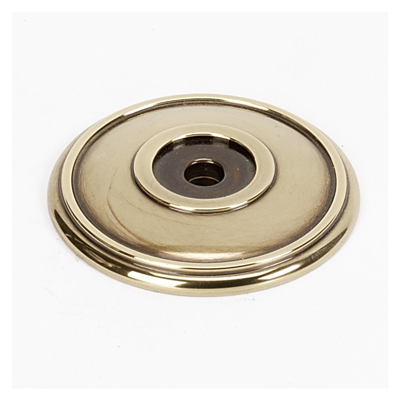 Traditional Brass Rose / Rosette, Polished Antique, 0.5" H x 1.5 W x 1.5 " D