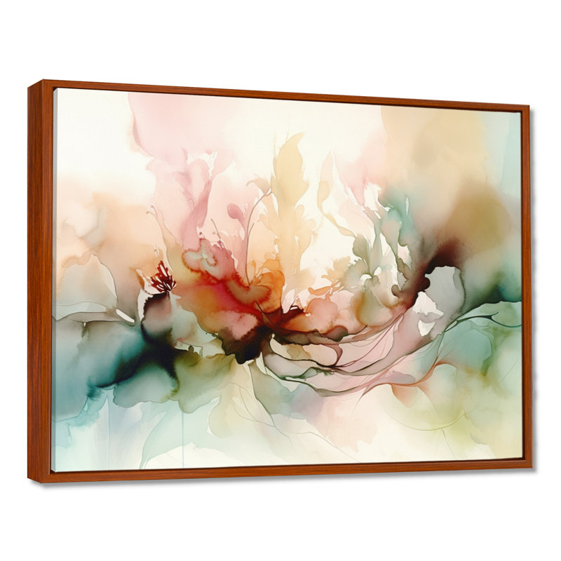 Impressions florales délicates I - Impressions encadrées florales, H 24 po x l 32 po x P 1 po, Brown Floater Framed