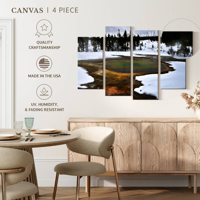 Alvord Yellowstone Winter Geyser, 54" H x 84" W