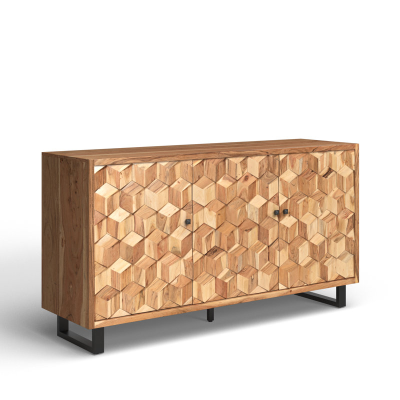 Calob 63'' Solid Wood Sideboard, Natural