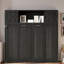Lit escamotable avec 2 armoires de rangement et tablette ouverte Murphy-1683080105