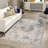 Arkeen Oriental Dark Blue/Beige/Ivory/Gray Area Rug-1704581721